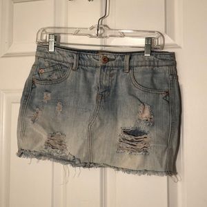 Denim mini skirt